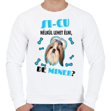 PRINTFASHION Si-cu nélkül lehet élni, de minek? - Férfi pulóver - Fehér