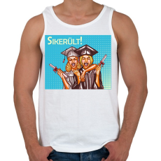 PRINTFASHION Sikerült - Popart - Férfi atléta - Fehér