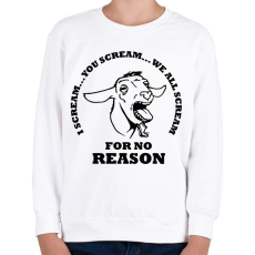 PRINTFASHION Sikító kecske - Gyerek pulóver - Fehér