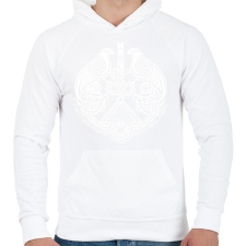 PRINTFASHION siklód címer turulos - Férfi kapucnis pulóver - Fehér férfi pulóver, kardigán