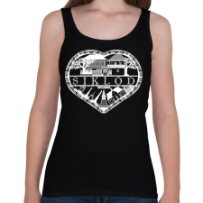 PRINTFASHION siklód sziv - Női atléta - Fekete női trikó