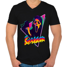 PRINTFASHION Sikoly - Férfi V-nyakú póló - Fekete férfi póló