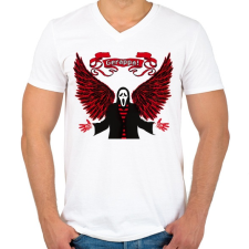 PRINTFASHION Sikoly - Gerappa - Férfi V-nyakú póló - Fehér férfi póló