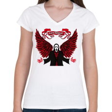 PRINTFASHION Sikoly - Gerappa - Női V-nyakú póló - Fehér