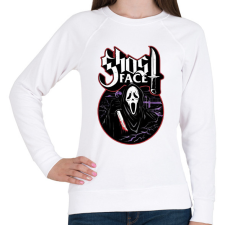 PRINTFASHION Sikoly - ghost face - Női pulóver - Fehér női pulóver, kardigán
