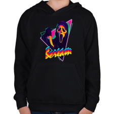 PRINTFASHION Sikoly - Gyerek kapucnis pulóver - Fekete gyerek pulóver, kardigán