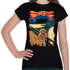 PRINTFASHION Sikoly - Mézi & Sütiszörny - Női póló - Fekete női póló