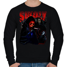 PRINTFASHION Sikoly - Scream - Férfi pulóver - Fekete férfi pulóver, kardigán