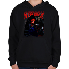 PRINTFASHION Sikoly - Scream - Gyerek kapucnis pulóver - Fekete