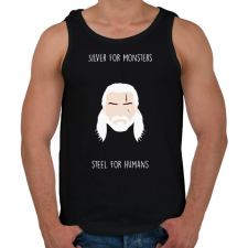 PRINTFASHION Silver for monsters - Férfi atléta - Fekete atléta, trikó