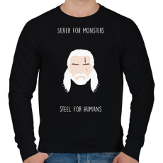 PRINTFASHION Silver for monsters - Férfi pulóver - Fekete