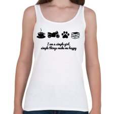 PRINTFASHION simlpe things - Női atléta - Fehér női trikó