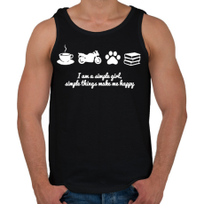 PRINTFASHION simlpe thingsf - Férfi atléta - Fekete