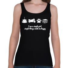 PRINTFASHION simlpe thingsf - Női atléta - Fekete női trikó