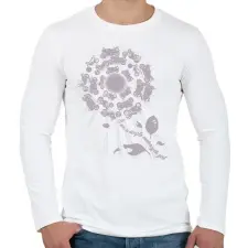 PRINTFASHION SIMPLE2 - Férfi hosszú ujjú póló - Fehér férfi póló