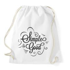 PRINTFASHION Simple is good. - Sportzsák, Tornazsák - Fehér tornazsák