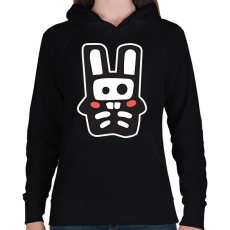 PRINTFASHION sims.bunny - Női kapucnis pulóver - Fekete