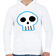 PRINTFASHION Sims skull - Férfi kapucnis pulóver - Fehér