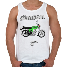 PRINTFASHION Simson  - Férfi atléta - Fehér atléta, trikó