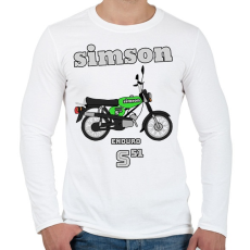 PRINTFASHION Simson  - Férfi hosszú ujjú póló - Fehér