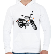 PRINTFASHION simson - Férfi kapucnis pulóver - Fehér férfi pulóver, kardigán