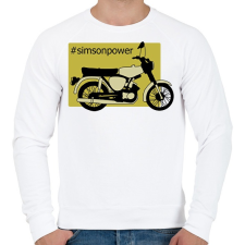 PRINTFASHION simson - Férfi pulóver - Fehér férfi pulóver, kardigán