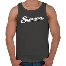 PRINTFASHION Simson Logó 3D (fémes stílus) - Férfi atléta - Sötétszürke