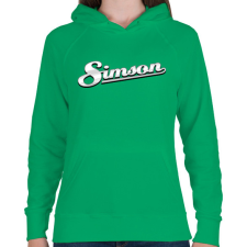 PRINTFASHION Simson Logó 3D (fémes stílus) - Női kapucnis pulóver - Zöld női pulóver, kardigán