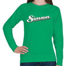 PRINTFASHION Simson Logó 3D (fémes stílus) - Női pulóver - Zöld