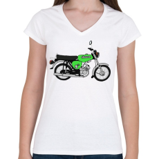 PRINTFASHION Simson  - Női V-nyakú póló - Fehér
