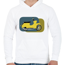 PRINTFASHION simson schwalbe2 - Férfi kapucnis pulóver - Fehér férfi pulóver, kardigán
