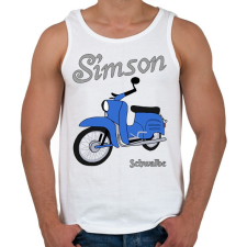 PRINTFASHION Simson schwalbe  - Férfi atléta - Fehér atléta, trikó