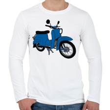 PRINTFASHION Simson Schwalbe - Férfi hosszú ujjú póló - Fehér férfi póló