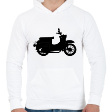 PRINTFASHION simson schwalbe - Férfi kapucnis pulóver - Fehér férfi pulóver, kardigán