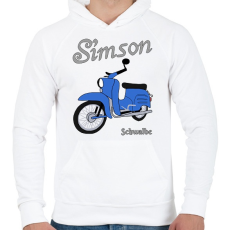 PRINTFASHION Simson schwalbe  - Férfi kapucnis pulóver - Fehér