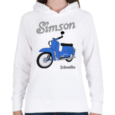 PRINTFASHION Simson schwalbe  - Női kapucnis pulóver - Fehér