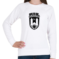 PRINTFASHION Simson Suhl Mopedsport Schwalbe Logó (v.2) - Női pulóver - Fehér