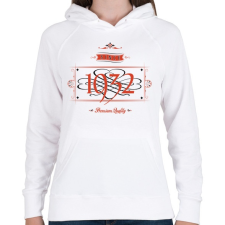 PRINTFASHION since-1932-red-black - Női kapucnis pulóver - Fehér női pulóver, kardigán