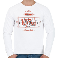 PRINTFASHION since-1934-red-black - Férfi pulóver - Fehér férfi pulóver, kardigán