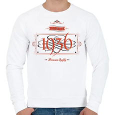 PRINTFASHION since-1936-red-black - Férfi pulóver - Fehér