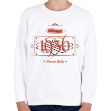 PRINTFASHION since-1936-red-black - Gyerek pulóver - Fehér gyerek pulóver, kardigán