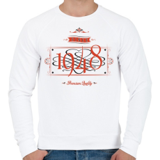 PRINTFASHION since-1948-red-black - Férfi pulóver - Fehér