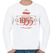 PRINTFASHION since-1955-red-black - Férfi pulóver - Fehér férfi pulóver, kardigán