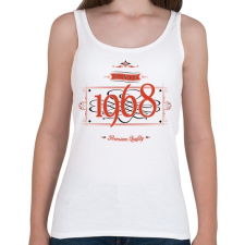 PRINTFASHION since-1968-red-black - Női atléta - Fehér női trikó