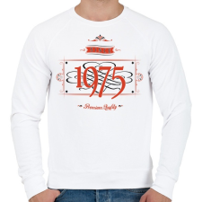 PRINTFASHION since-1975-red-black - Férfi pulóver - Fehér férfi pulóver, kardigán