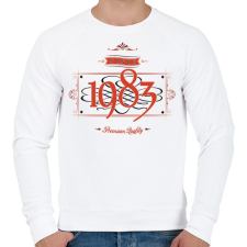 PRINTFASHION since-1983-red-black - Férfi pulóver - Fehér férfi pulóver, kardigán