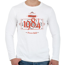 PRINTFASHION since-1984-red-black - Férfi hosszú ujjú póló - Fehér férfi póló