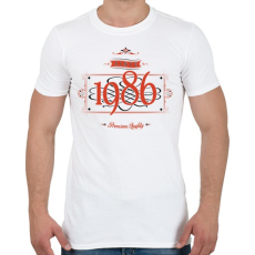 PRINTFASHION since-1986-red-black - Férfi póló - Fehér