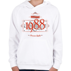 PRINTFASHION since-1988-red-black - Gyerek kapucnis pulóver - Fehér