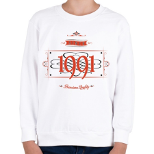 PRINTFASHION since-1991-red-black - Gyerek pulóver - Fehér gyerek pulóver, kardigán